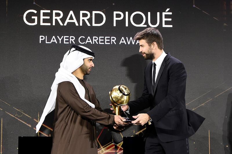 Foto Fabio Ferrari - LaPresse
27 Dicembre 2020 Dubai ( Emirati Arabi )
Sport
Dubai Globe Soccer Award 2020 - Dodicesima Edizione.
Nella foto: H.H. Sheikh Hamdan Bin Mohammed Bin Rashid ALMaktoum, Gerard Pique (Player Career)

photo Fabio Ferrari - LaPresse
December 27, 20720 Dubai (Unated Arab Emirate)
Sport
Dubai Globe Soccer Award 2020 - 12th Edition.
In the pic: H.H. Sheikh Hamdan Bin Mohammed Bin Rashid ALMaktoum, Gerard Pique (Player Career)
