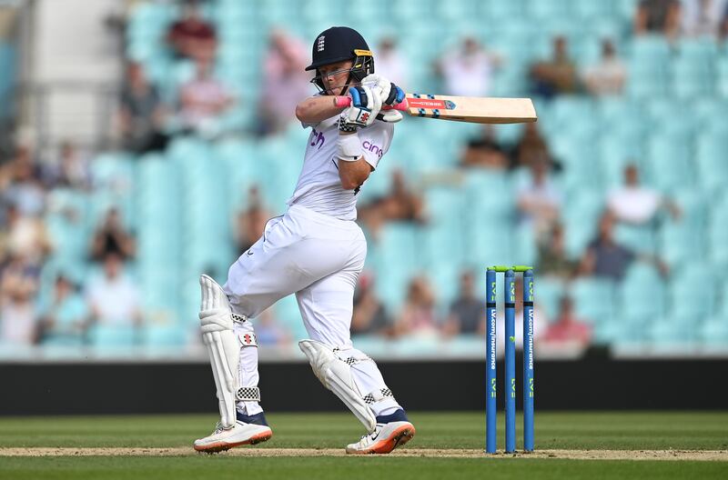 England batsman Ollie Pope hits out. Getty