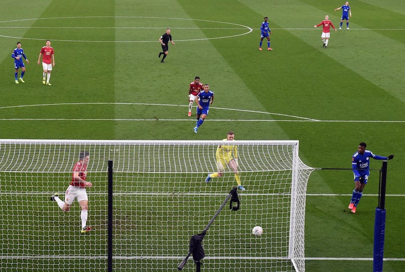 Aaron Wan-Bissaka 6. Pressed hard by Castagne who closed him down and pressed him back. By far the highest number of touches of any United player – which showed how much the defence was under pressure. Reuters