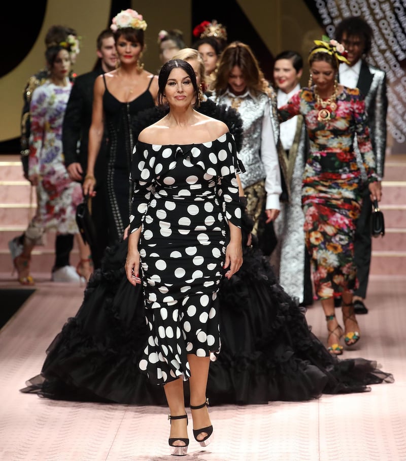 Monica Bellucci on the runway for Dolce & Gabbana, spring/summer 2019. Photo: Dolce & Gabbana
