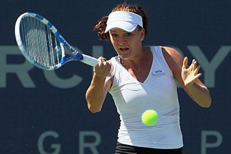 Agnieszka Radwanska has been suffering from an injured shoulder during the WTA San Diego Open.