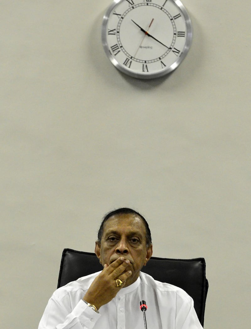 Sri Lanka's parliament speaker Karu Jayasuriyao.  AFP