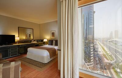A captain suite at the Crowne Plaza Dubai on Sheikh Zayed Road. Crowne Plaza Dubai