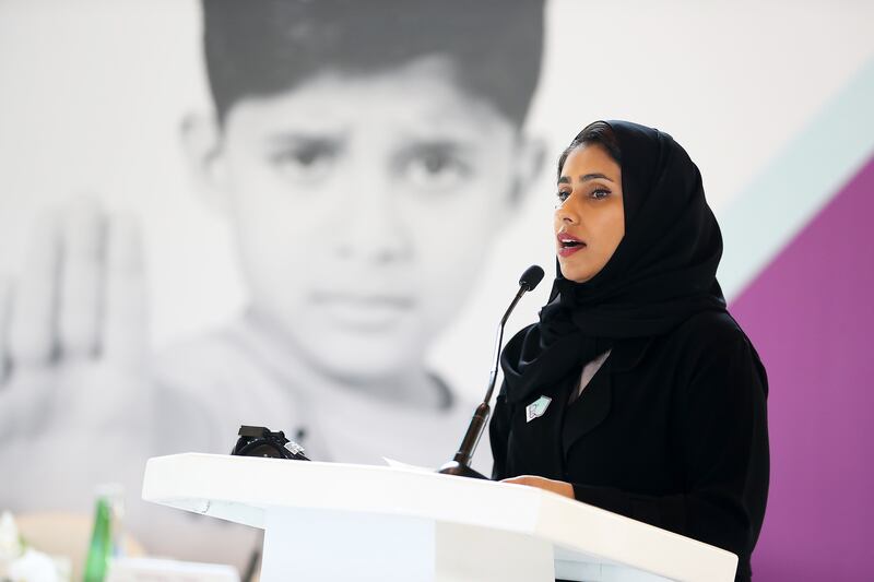 Hanadi Al Yafei, director of Sharjah's child safety department and chairwoman of the steering committee for Kanaf. Pawan Singh / The National