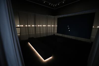 In this work, Lala Rukh merges her Hieroglyphics music notation system with video and sound. Chris Whiteoak / The National