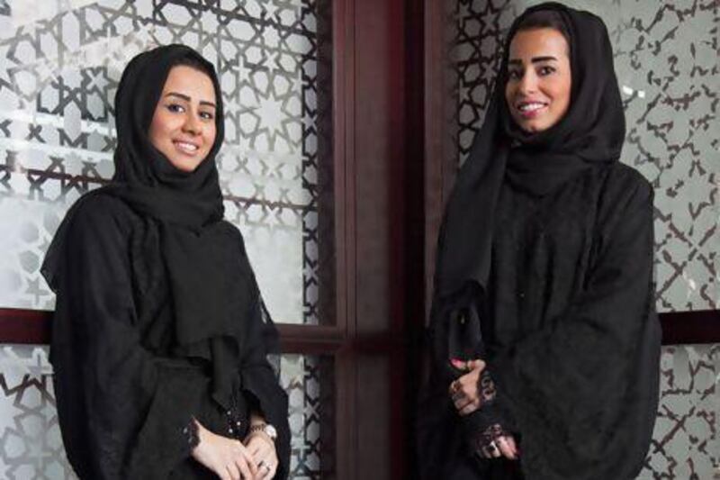 Mouza Shabeeb, left, and Eiman Ghanem have big plans for the Emirati women's initiative Jeda Al Jiouin following their trip to Seoul. Lee Hoagland / The National