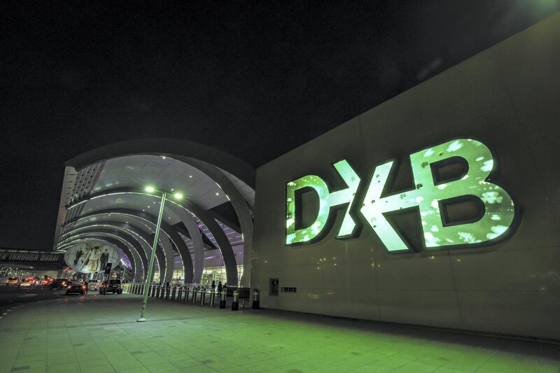 Dubai International Airport glows green for St Patrick's Day. It's the first time that the airport - one of the world's busiest - has joined Tourism Ireland's Global Greening.