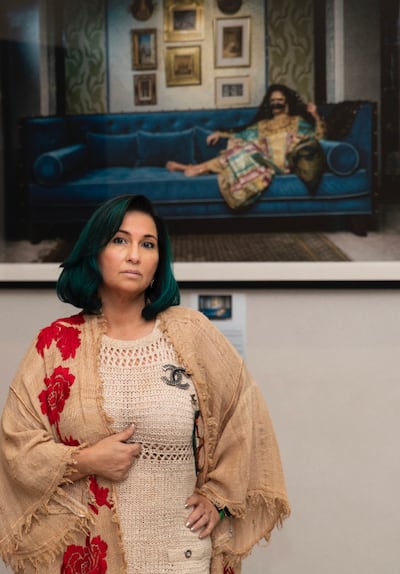 Dr Reem recently dyed her hair emerald green for a TV interview to capture the attention of a younger generation and show that culture and history does not need to be 'old and stuffy in an academic format'. Photo: Dr Reem El Mutwalli
