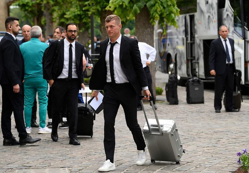 Real Madrid's midfielder Toni Kross at the team hotel in Chantilly on Thursday. AFP