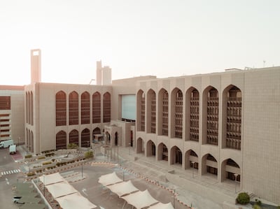 The UAE Central Bank building. It conducted 464 off-site and 128 on-site inspections in the first quarter of this year, issuing fines worth nearly Dh70 million. Photo: Central Bank of UAE