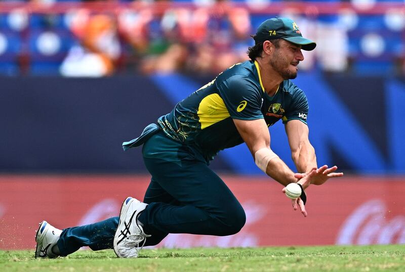 6. Marcus Stoinis (Australia, 169 runs, 164.07 strike rate; 10 wickets, 8.88 economy rate). AFP
