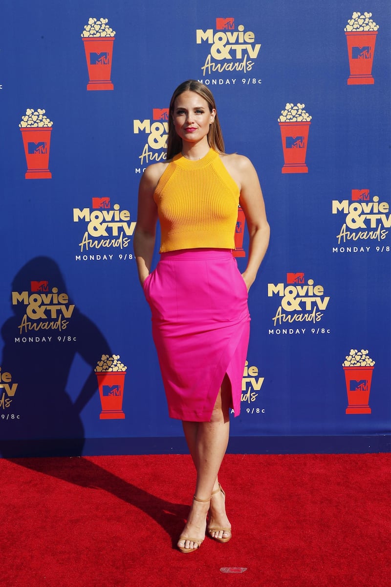 Laurel Stucky arriving at the 2019 MTV Movie & TV Awards. EPA