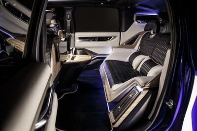 Rear-seat occupants sit well back behind the door for privacy. Photo: Adamas Motors