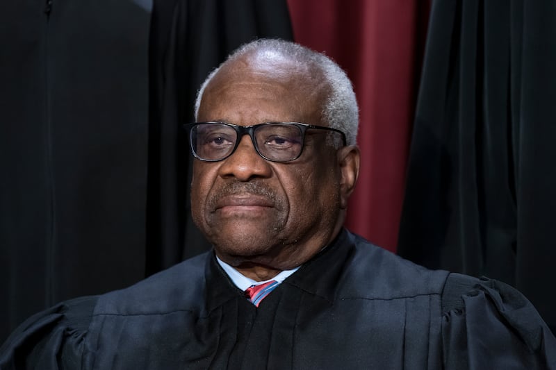 Perhaps the court's most conservative member, Clarence Thomas joined the bench for a lifetime appointment in October 1991. AP