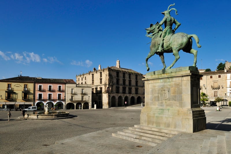 Filming for 'House of the Dragon' kicked off in Trujillo's main square in October last year. Getty