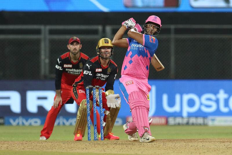 Shivam Dube of Rajasthan Royals bats during match 16 of the Vivo Indian Premier League 2021 between the Royal Challengers Bangalore and the Rajasthan Royals held at the Wankhede Stadium Mumbai on the 22nd April 2021.

Photo by Deepak Malik/ Sportzpics for IPL