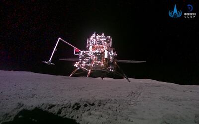 The Chang'e-6 lunar vehicle photographed on the far side of the Moon. AFP 