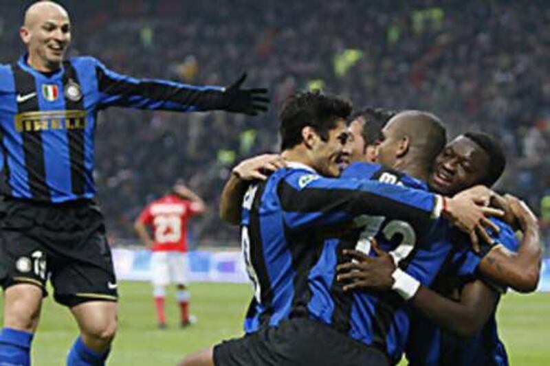 Sulley Muntari, right, did well for Inter Milan against Napoli.