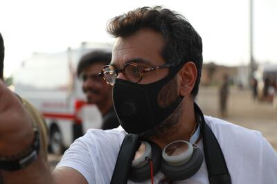 Mazen Fayad on the set of his film 'Abbas and Fadel'. Courtesy Mazen Fayad