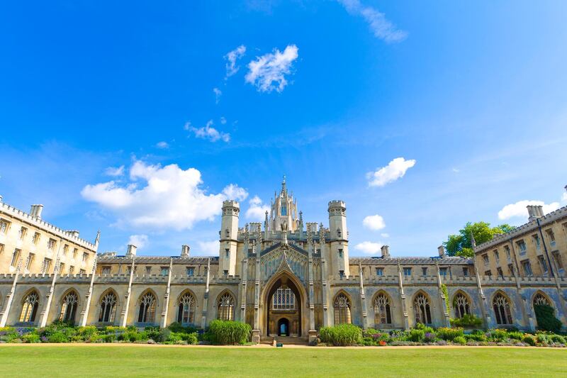 New Court at St John's College at Cambridge University. Courtesy of St John's College