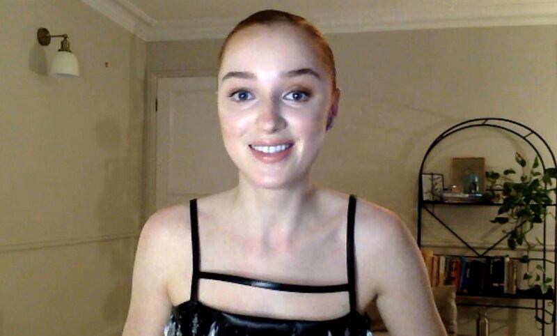 Phoebe Dynevor appears remotely during the 26th annual Critics' Choice Awards on March 7, 2021. Reuters