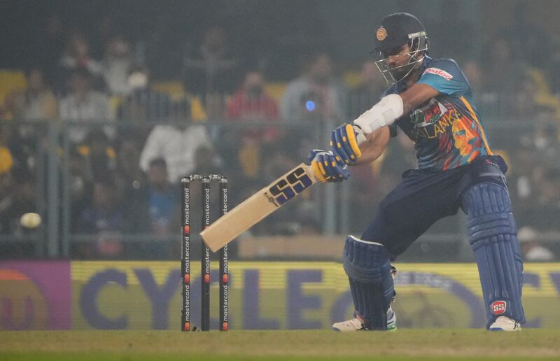 Sri Lanka's captain Dasun Shanaka scored an unbeaten century. AP