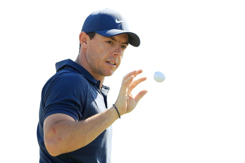 Rory McIlroy prepares for his second round. Andrew Redington / Getty Images