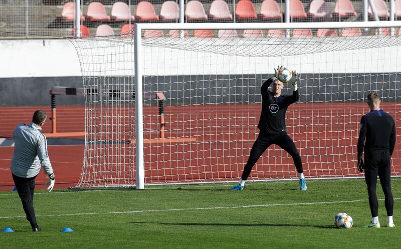 England goalkeeper Jordan Pickford. AP