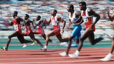 Ben Johnson of Canada appeared to win the 100-metre final at the 1988 Olympics in Seoul but he tested positive for an anabolic steroid and had his gold medal taken away. AP