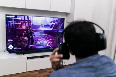 DUBAI, UNITED ARAB EMIRATES. 16 DECEMBER 2020. Gamer Safi Zahid at his home. (Photo: Reem Mohammed/The National) Reporter: Section: