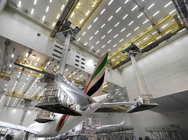 Twenty-one aircraft were given a makeover last year at Emirates Airline’s state-of-the-art paint hangar
