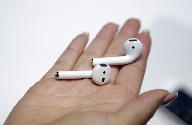 Apple’s AirPods earphones have been a surprise hit. Now, the company is planning a push into the high end of the market. Marcio Jose Sanchez / AP Photo