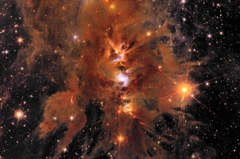 Space telescope Euclid's new image of Messier 78, a nursery of star formation enveloped in a shroud of interstellar dust. AFP