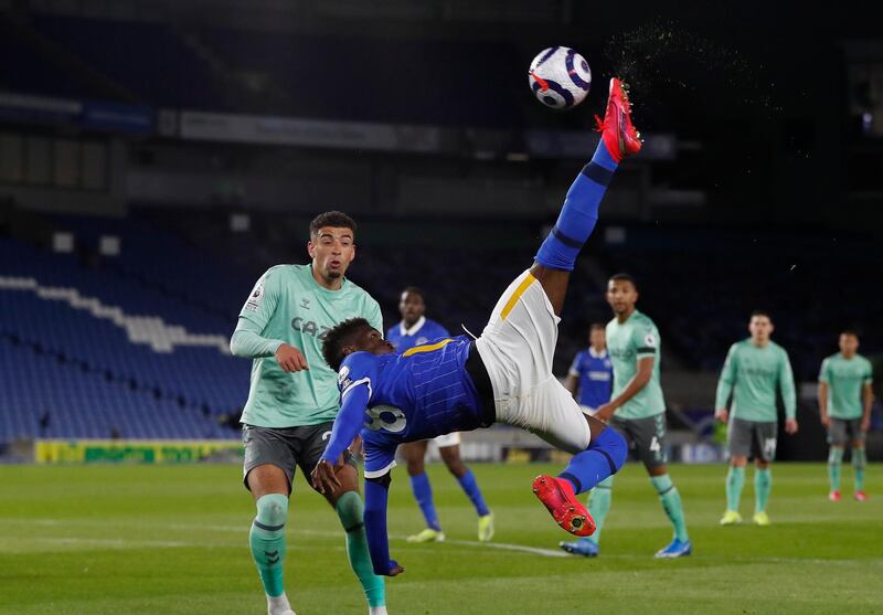 Yves Bissouma 8 - A spectacular overhead kick almost produced the goal of the season. But while Bissouma didn't have his shooting boots on, the midfielder was strong on the ball, with passes leading to a number of meaningful opportunities. Brighton's best player on the night. EPA