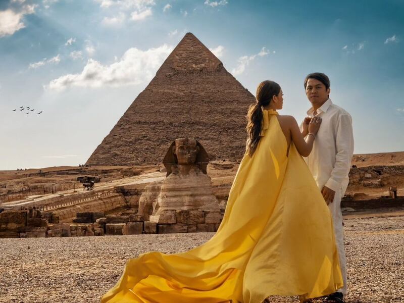 Newlyweds Maja Salvador and Rambo Nunez had a prenuptial photoshoot in Egypt. Photo: @maja / Instagram