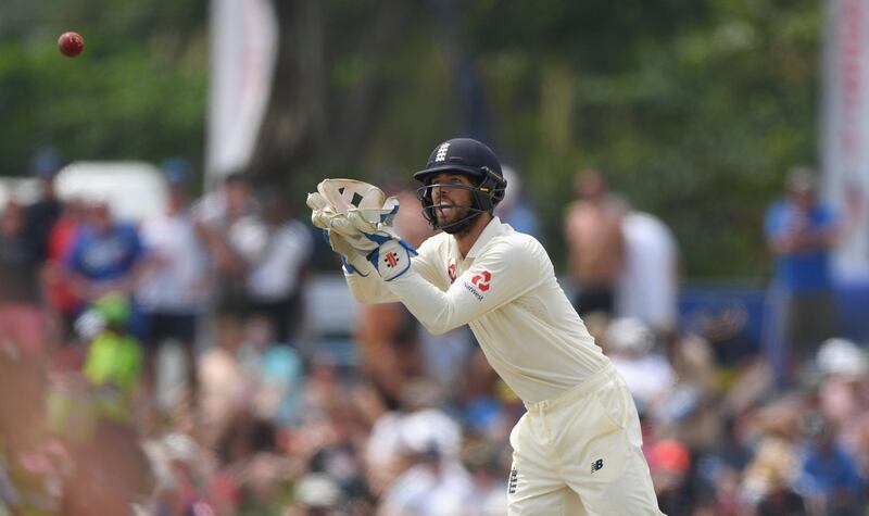 Ben Foakes in action on his England debut. Getty Images