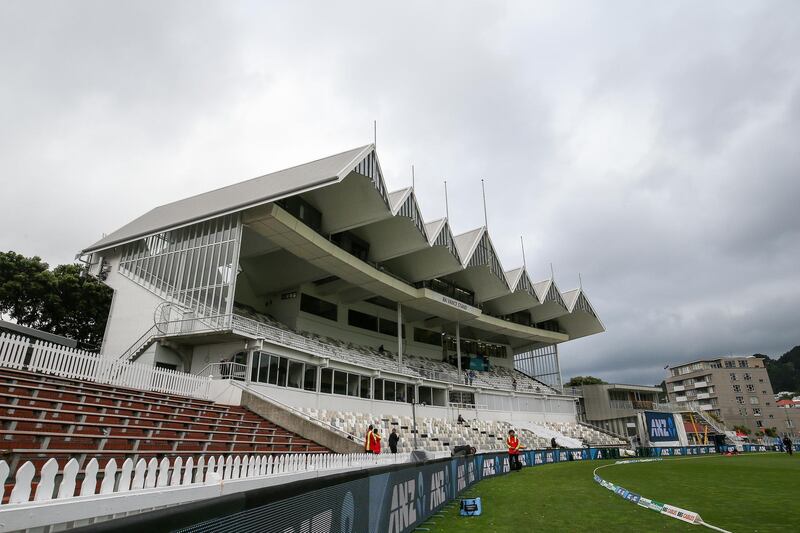 WELLINGTON, NEW ZEALAND - MARCH 12: Clouds hang over the ground prior to play during day five of the second test match in the series between New Zealand and Bangladesh at Basin Reserve on March 12, 2019 in Wellington, New Zealand. (Photo by Hagen Hopkins/Getty Images)