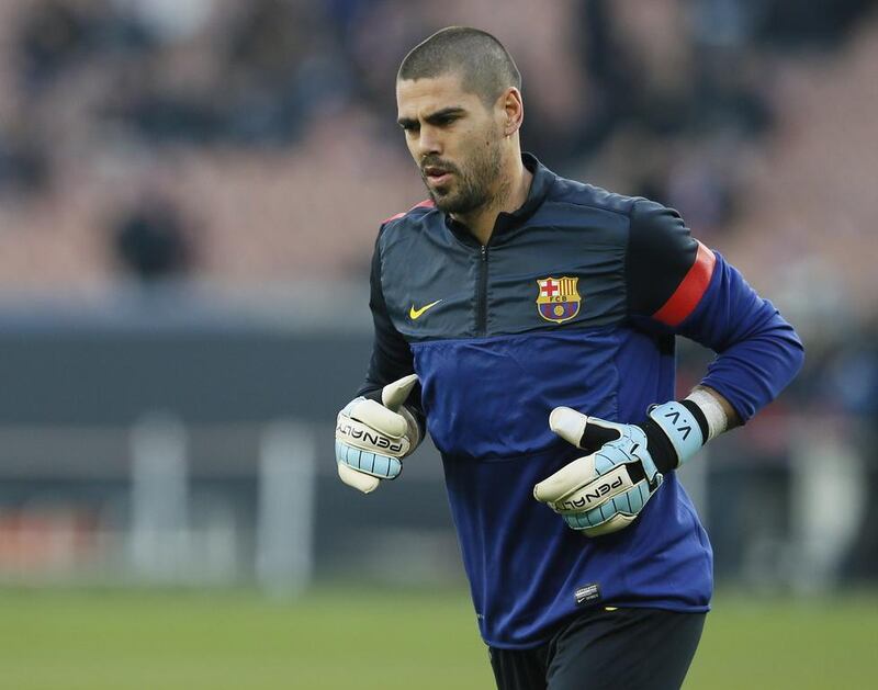 Victor Valdes is leaving Barcelona after 12 years with the club since his first-team debut. Kenzo Tribouillard / AFP