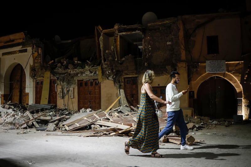 Many homes in Marrakesh were badly damaged during the magnitude 6.8 earthquake. EPA