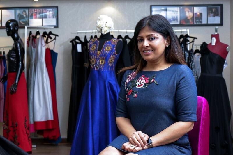 Indian designer Kanchan Kulkarni worked in real estate in Dubai for 25 years before switching to fashion design. Victor Besa for The National