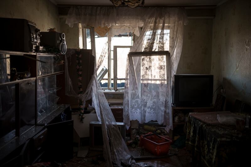 An abandoned flat in Kyiv. AP