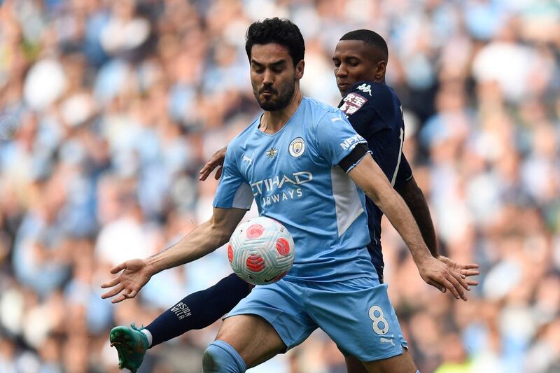 MIDFIELDERS: Ilkay Gundogan 8 - When it looked as though the title was lost on the final day, the German midfielder came off the bench to drag City over the line with two of the most important goals of his career. Another excellent campaign. AFP