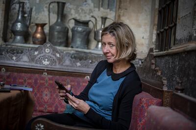 November 01, 2016 - Syria: Christina Lamb seen in the Old Town of Damascus, (Dmitri Beliakov/ Sunday Times)