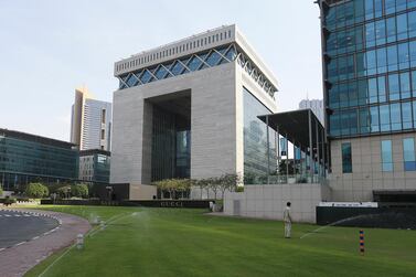 The Dubai International Financial Centre Gate. NBK Capital's headquarters is at the DIFC and it also has offices in Turkey, Bahrain and Kuwait Sarah Dea / The National