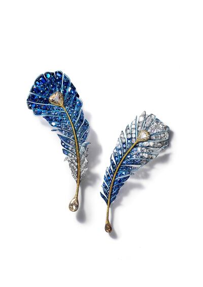 Royal Feather brooches by Cindy Chao