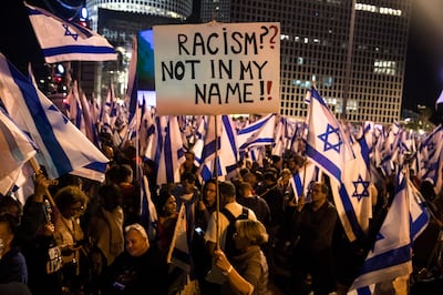 Protesters in Tel Aviv. Getty