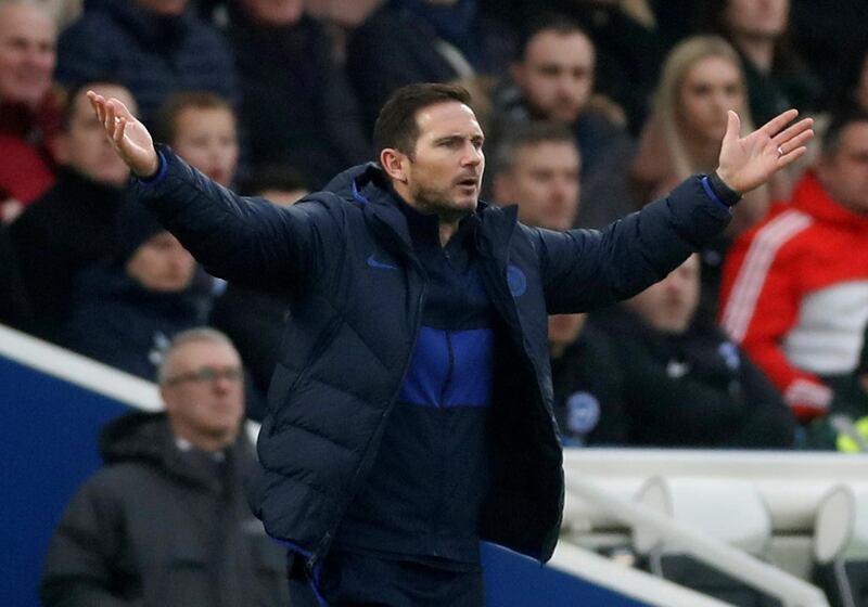 Chelsea manager Frank Lampard reacts on Wednesday. Reuters