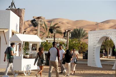 Liwa Village is on for two weeks in the Abu Dhabi desert. Chris Whiteoak / The National