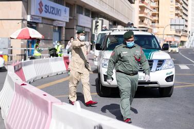 Dubai Police have increased restrictions in Al Ras as part of emirate-wide efforts to limit the spread of coronavirus. Reem Mohammed/The National    