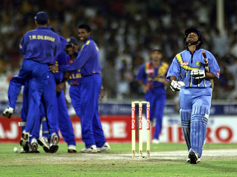 The Sharjah tri-series final on October 29, 2000, was one of the most incredible games. Sri Lankan captain Sanath Jayasuriya smashed 189 off 161 balls to lift his team to 299-5, before the islanders dismissed India for 54. AFP